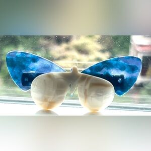 Vintage Medusa's Heirlooms French Handmade Resin Butterfly Brooch 3.5"Statement